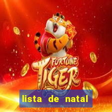 lista de natal para imprimir